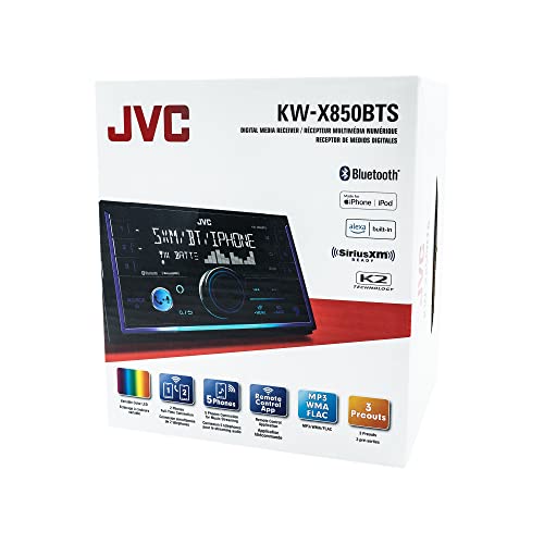 JVC KW-X850BTS Bluetooth Car Stereo Digital Media Receiver with USB Port, AM/FM Radio, MP3 Player, Amazon Alexa, Android, iPhone, Double DIN, 13-Band EQ JVC KW-X850BTS Bluetooth Car Stereo Digital Media Receiver with USB Port, AM/FM Radio, MP3 Player, Amazon Alexa, Android, iPhone, Double DIN, 13-Band EQ